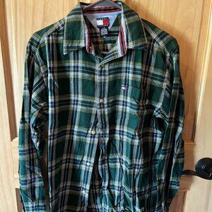 Tommy Hilfiger Men's Button Down Plaid Shirt